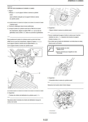 Manuel d'atelier Yamaha 1300 VStar 2011 en français Docautomoto