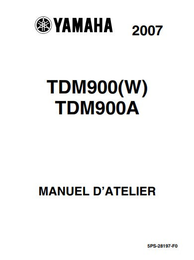 Manuel d'atelier Yamaha TDM 900 2007 Docautomoto