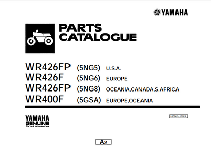 Manuel d'atelier Yamaha WRF 400 426 2001 { {{ Docautomoto }}