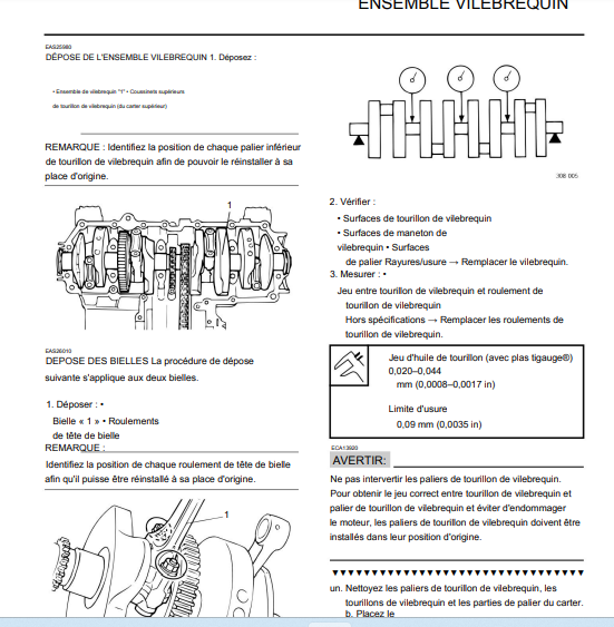 Manuel d'atelier Yamaha XJR 1300 2007 Français { {{ Docautomoto }}