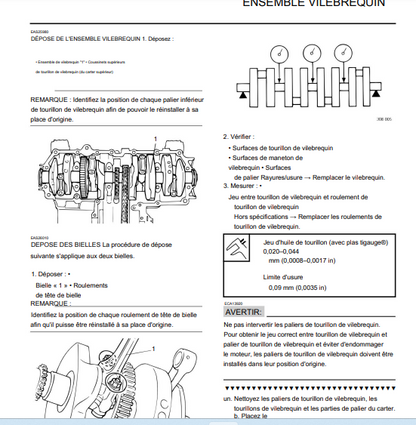 Manuel d'atelier Yamaha XJR 1300 2007 Français { {{ Docautomoto }}