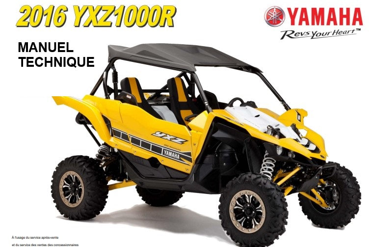 manuel d'entretien Yamaha YXZ 1000 R 2016 { {{ Docautomoto }}