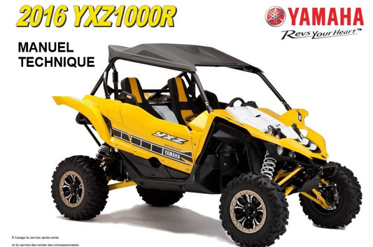 manuel d'entretien Yamaha YXZ 1000 R 2016 { {{ Docautomoto }}