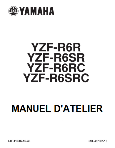 Manuel d'atelier Yamaha YZF R6R 2003 français { {{ Docautomoto }}