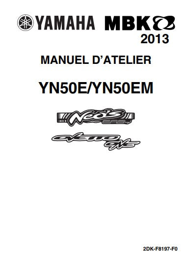 Manuel d'atelier Yamaha Neos MBK Ovetto 2013 en français Docautomoto