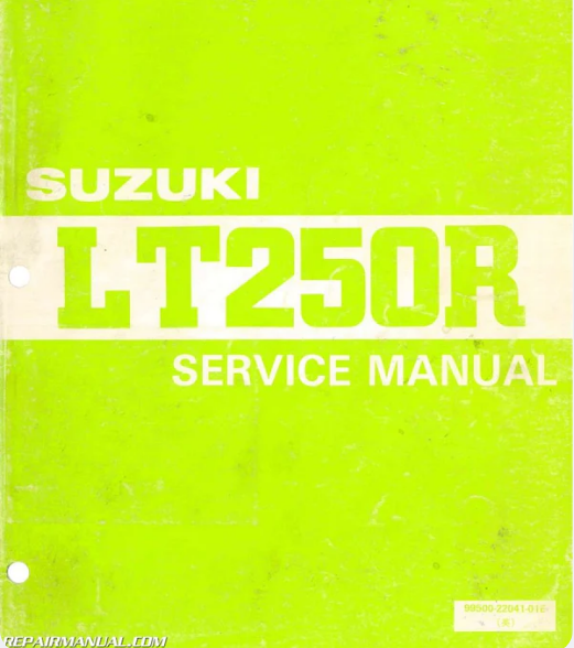 manuel d'atelier Quad Suzuki LT 250 R 88 à 92 { {{ Docautomoto }}