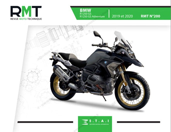 Manuel de réparation BMW R1250 GS 2019 2020 Docautomoto