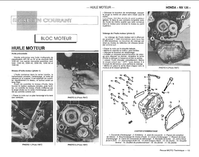 Manuel de réparation Honda 125 NX Transcity { {{ Docautomoto }}