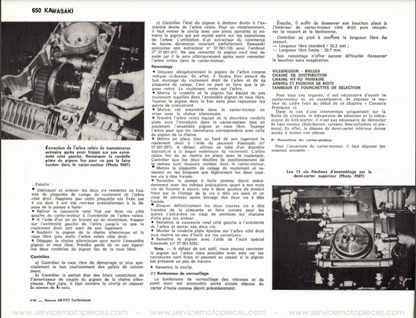 Manuel de réparation Kawasaki Z650 1977 1983 { {{ Docautomoto }}