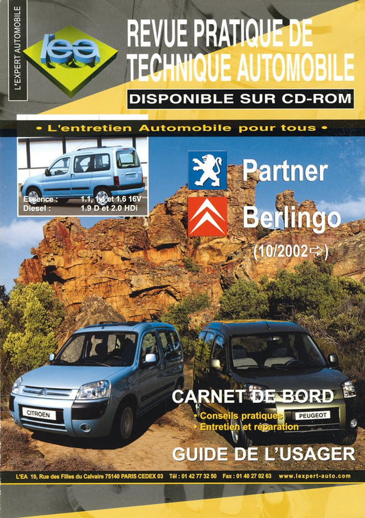Manuel de réparation Peugeot Partner Citroën Berlingo 2002 Docautomoto