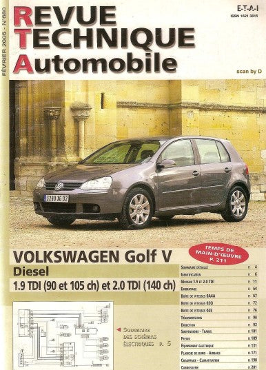 Manuel de réparation Volkswagen Golf 5 Tdi Docautomoto