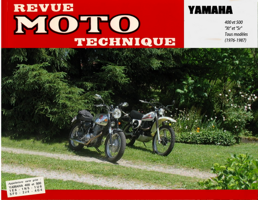 Manuel de réparation Yamaha 500 XT SR { {{ Docautomoto }}