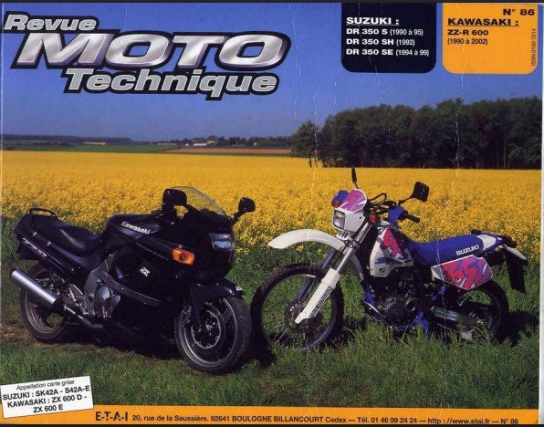 manuel de réparation Kawasaki 600 ZZR 90 2002 Docautomoto