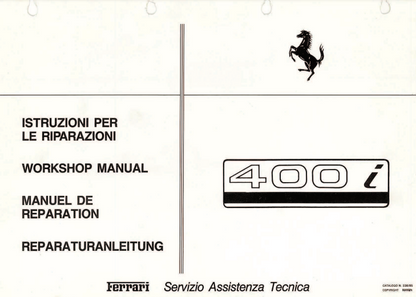 manuels d'atelier Ferrari 400 et 412 français { {{ Docautomoto }}