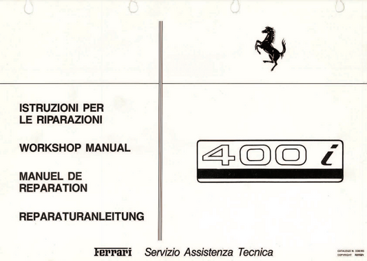 manuels d'atelier Ferrari 400 et 412 français { {{ Docautomoto }}
