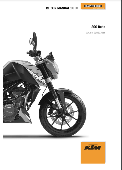 Manuels d'atelier KTM 125 200 Duke 2016 2017 2018 { {{ Docautomoto }}