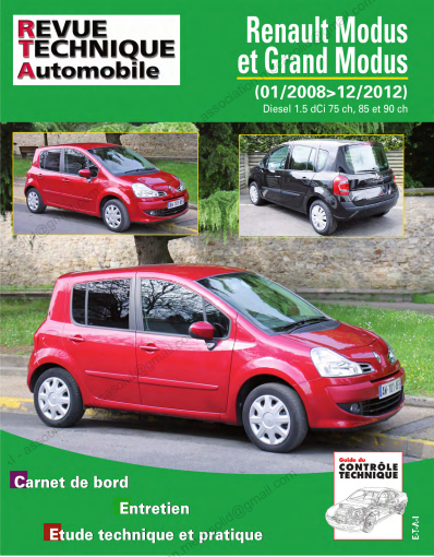 Manuel de réparation Renault Modus ph2 2008 2012 { {{ Docautomoto }}