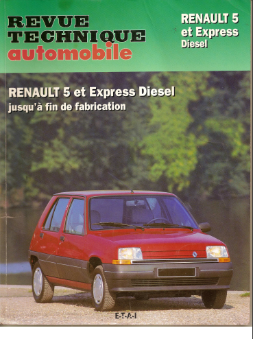 manuel de réparation Renault 5 et Express Diesel { {{ Docautomoto }}