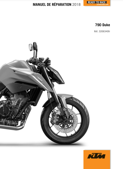 Manuel d'atelier KTM 790 Duke 2018 français { {{ Docautomoto }}