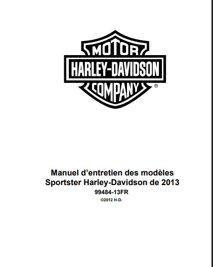 Manuel d'atelier Harley Davidson Sportster 2013 en français Docautomoto
