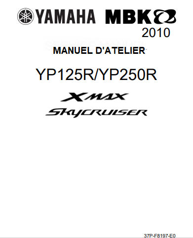 manuel d'atelier Yamaha Xmax 125 250 2010 français { Docautomoto