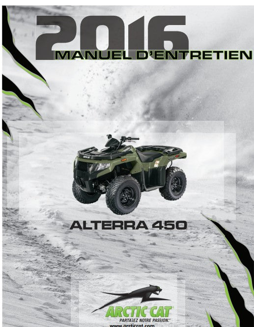 manuel d'atelier Artic Cat Alterra 450 2016 français