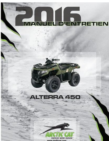 manuel d'atelier Artic Cat Alterra 450 2016 français