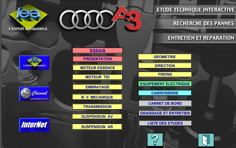 manuel d'atelier Audi A3 1998 essence diesel Docautomoto