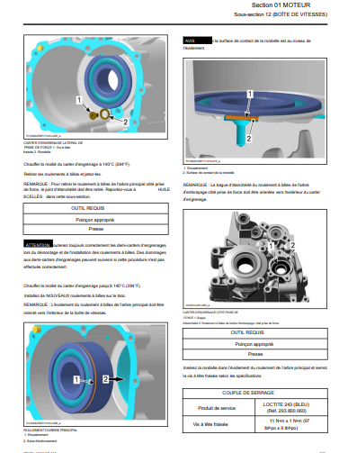 Manuel d'atelier CanAm Spyder RT 2022 français Docautomoto
