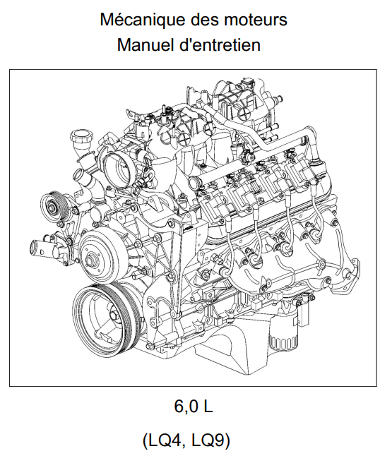 manuel d'atelier Chevrolet Cadillac moteur LQ6 LQ9 français Docautomoto