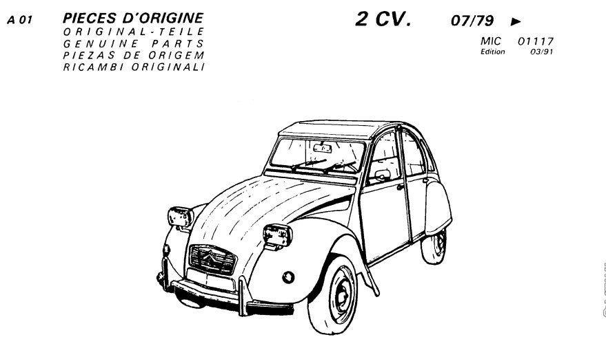 Manuels d'atelier Citroën 2cv 1948 1991 { {{ Docautomoto }}
