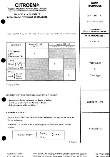 Manuels d'atelier Citroën 2cv 1948 1991 { {{ Docautomoto }}