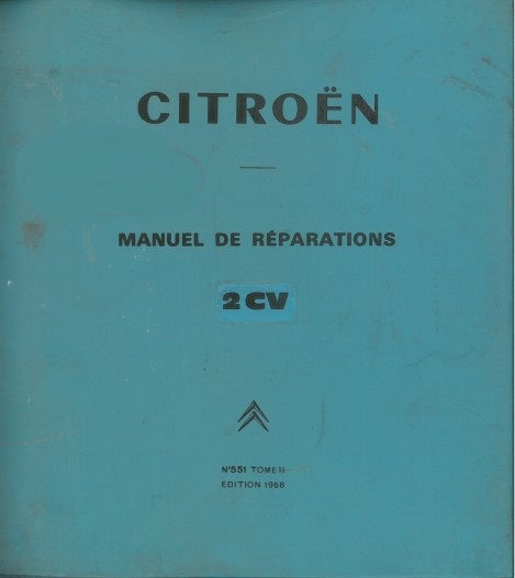 Manuels d'atelier Citroën 2cv 1948 1991 { {{ Docautomoto }}