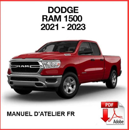 Manuel d'atelier Dodge RAM 1500 2021 2023 français anglais Docautomoto
