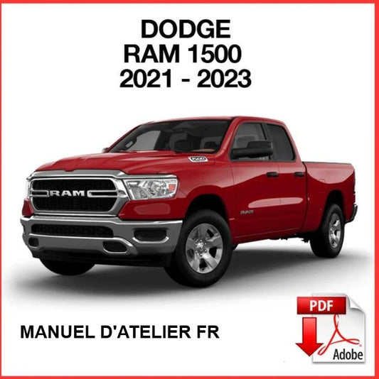 Manuel d'atelier Dodge RAM 1500 2021 2023 français anglais Docautomoto
