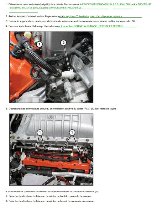 Manuel d'atelier Dodge RAM 1500 2021 2023 français anglais Docautomoto