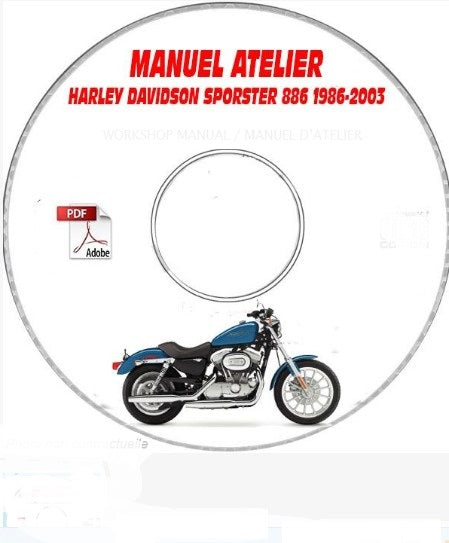 manuel d'atelier Harley Davidson Sporster 883 1986 2003 en français { Docautomoto