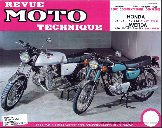 manuel d'atelier Honda 125 K2 à K5 { {{ Docautomoto }}