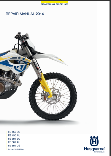 manuel d'atelier Husqvarna FE 450 501 201 Docautomoto
