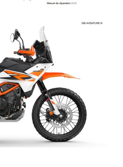 manuel d'atelier KTM 390 Adventure R 2025 français