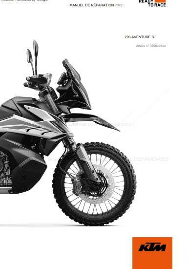 manuel d'atelier KTM 790 Adventure r 2022 français