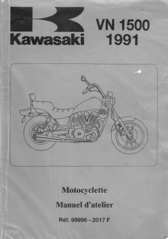 manuel d'atelier Kawasaki 1500 VN 1991 Docautomoto