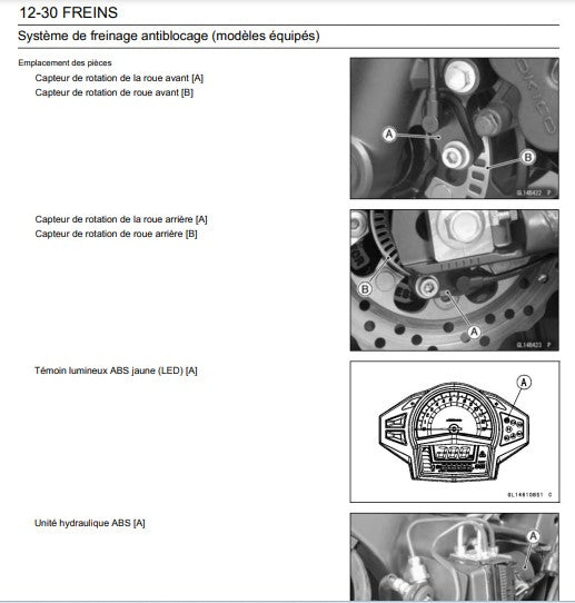 Manuel d'atelier kawasaki ER6F 2012 français Docautomoto