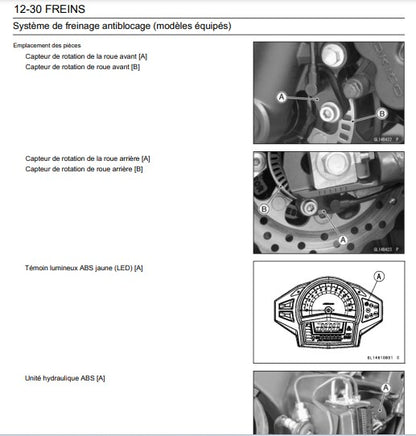 Manuel d'atelier kawasaki ER6F 2012 français Docautomoto