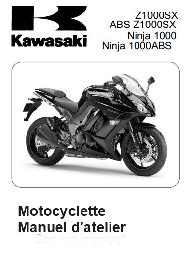 Manuel d'atelier Kawasaki Z 1000 Ninja 2011 français { {{ Docautomoto }}