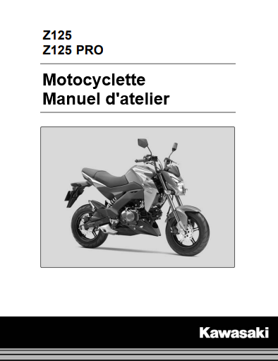 Manuel d'atelier Kawasaki Z125 2017 français Docautomoto
