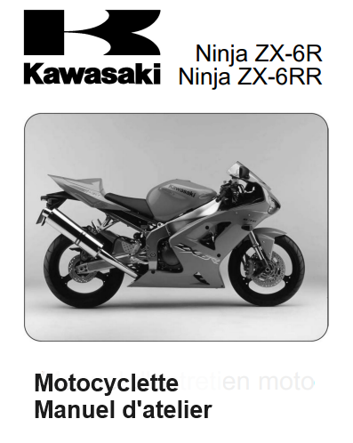 manuel d'atelier Kawasaki Zx 6 RR Ninja 2003 français Docautomoto