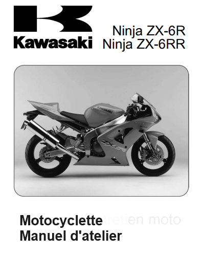 manuel d'atelier Kawasaki Zx 6 RR Ninja 2003 français { Docautomoto