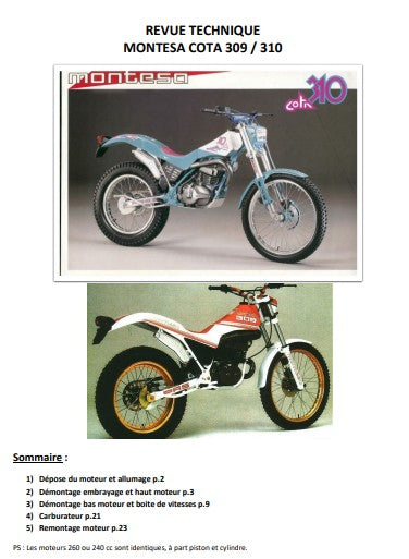 manuel d'atelier Montesa Cota 309 310 