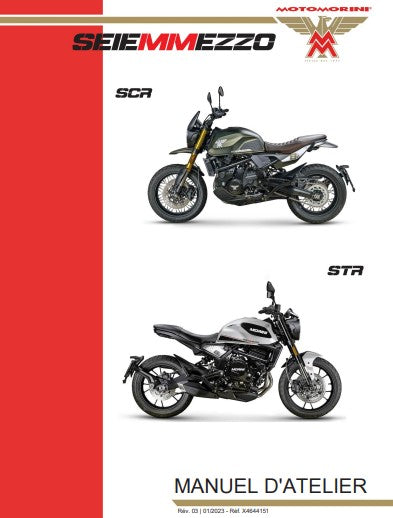 Manuel d'atelier Morini 650 Seiemmezzo SCR STR 2022 français Docautomoto